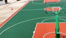 南宁消防大队塑胶篮球场施工